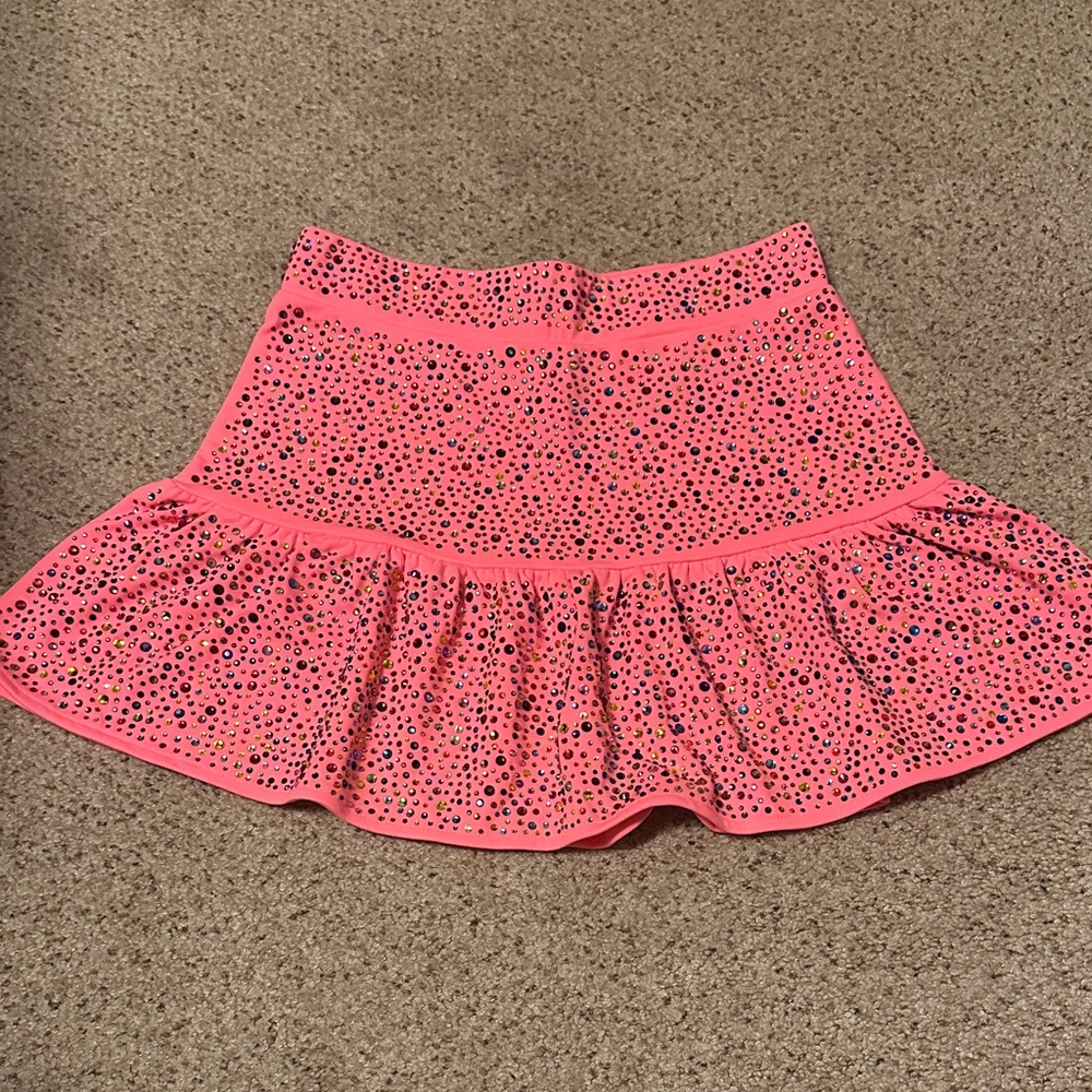 QOS- Queen of Sparkles Colorful Rhinestone Hot Pink Skirt